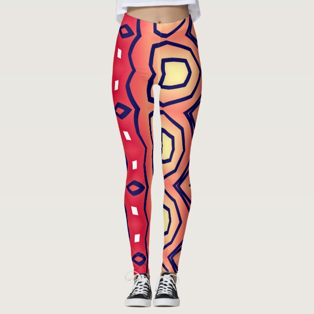 Leggings Motif abstrait multicolore "Ratti_Creative_Arts" (Devant)