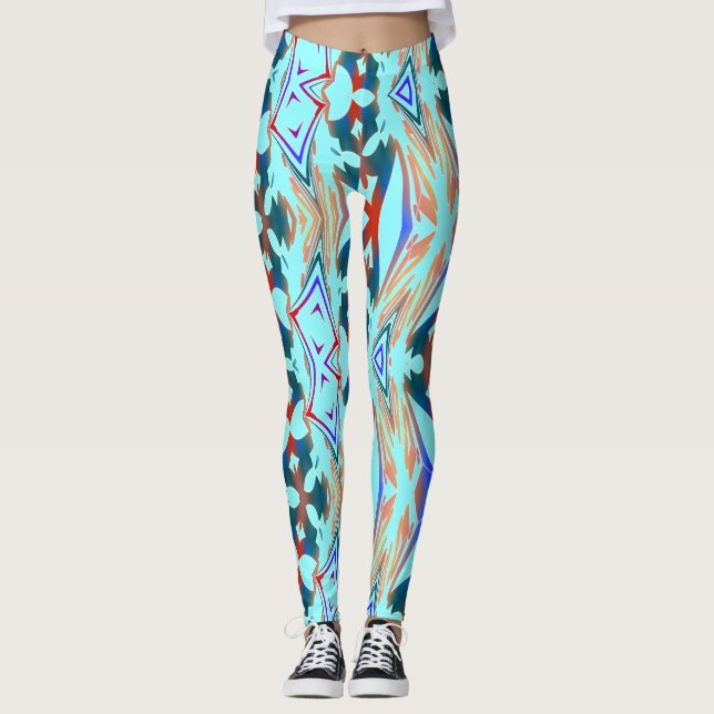 Leggings Motif abstrait multicolore "Ratti_Creative_Arts" (Devant)