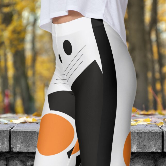 Leggings Motif Abstrait noir et blanc éclatant (Abstract )