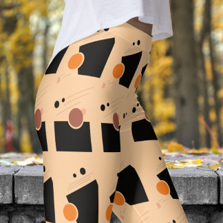 Leggings Motif Abstrait Peach