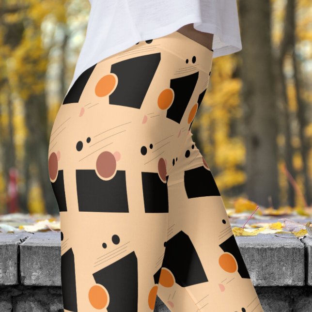 Leggings Motif Abstrait Peach (Abstract on Peach)