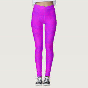 Leggings Motif Abstrait Rose Violet