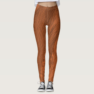 Leggings Motif abstrait Sienne brûlée (brun-rouge)
