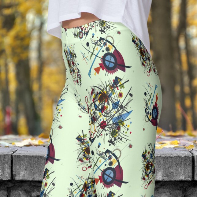 Leggings Motif Abstrait vert frais (Abstract on Nyanza)