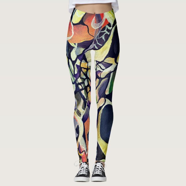 Leggings Motif abstrat moderne complexe et spectaculaire (Devant)
