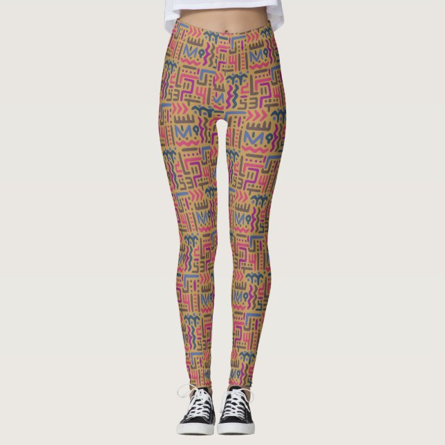 Leggings Motif africain (Devant)