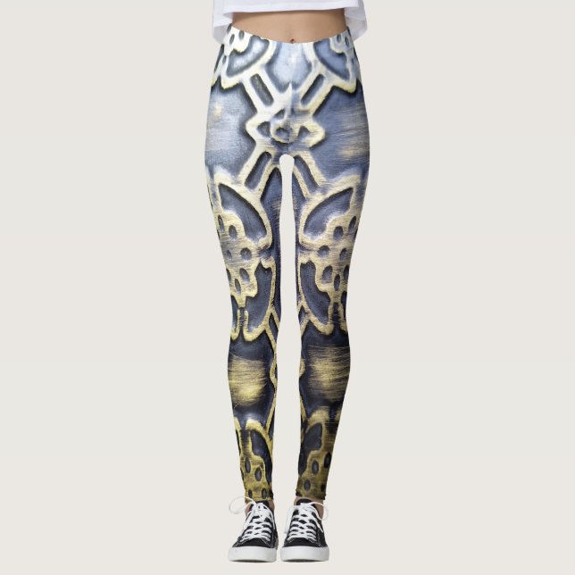 Leggings Motif africain abstrait moderne (Devant)