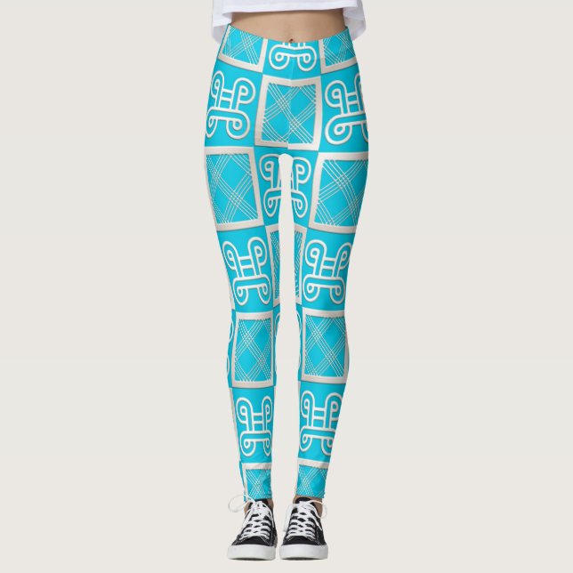 Leggings motif africain avec des simbols (Devant)