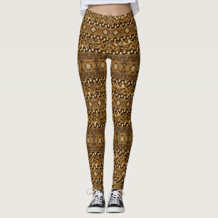 Leggings Motif africain de peau de guépard