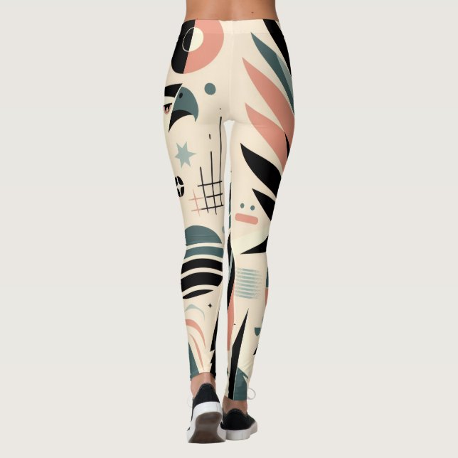 Leggings Motif Aigle Atomique à Bec Fort (Dos)