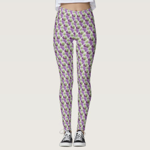 Leggings Motif Allium Flowers