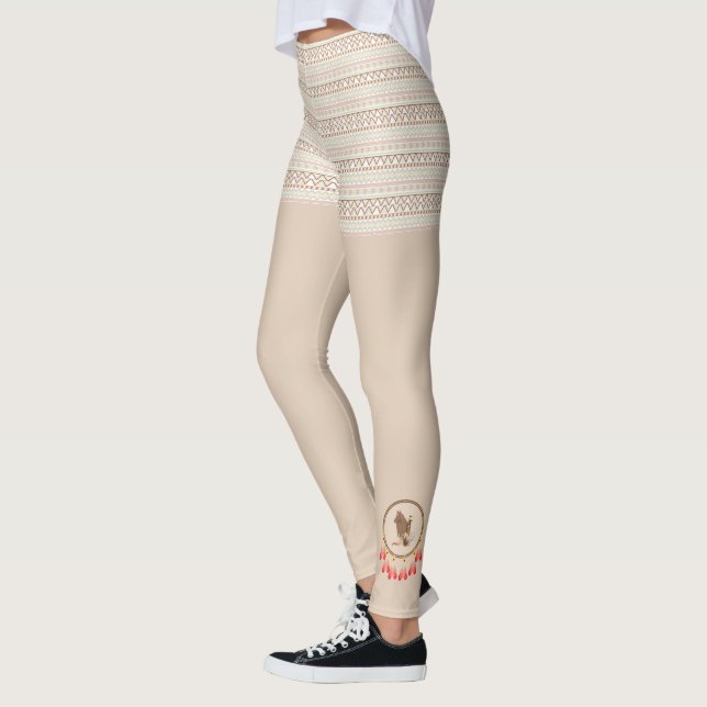 Leggings Motif Amérindien avec Attrape-Rêves (Gauche)
