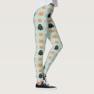 Leggings Motif Amoureux de Chien Caniche Mignon