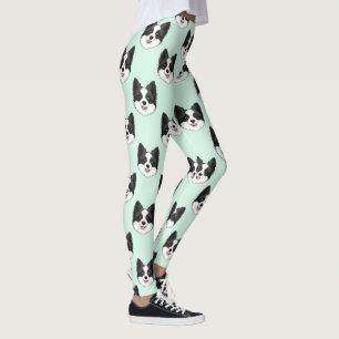 Leggings Motif Amoureux de Chien Colley de Border Mignon