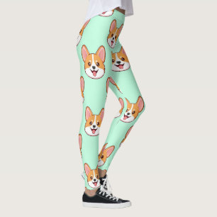 Leggings Motif Amoureux de Chien Mignon Corgi