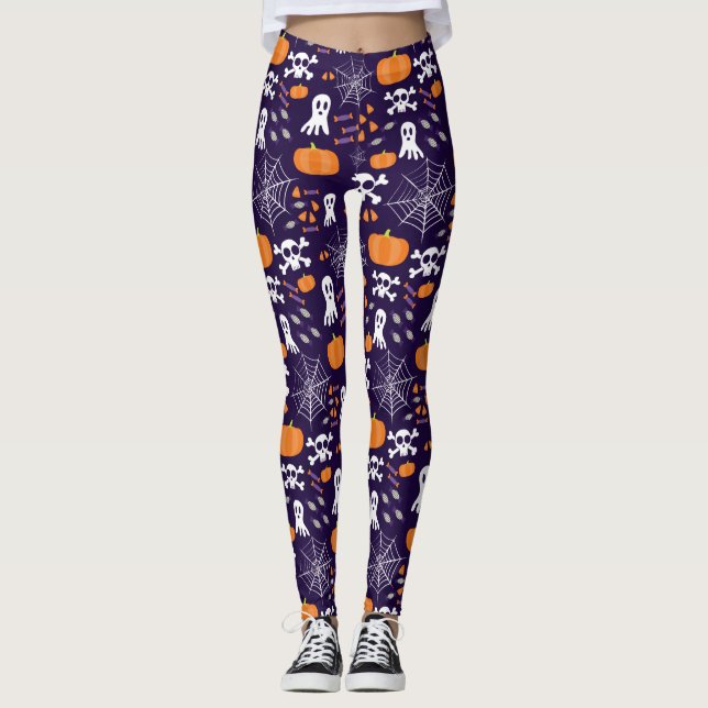 Leggings Motif amusant d'Halloween (Devant)