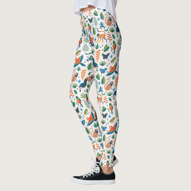 Leggings Motif animal de la forêt tropicale (Gauche)