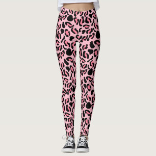 Leggings Motif animal léopard rose moderne
