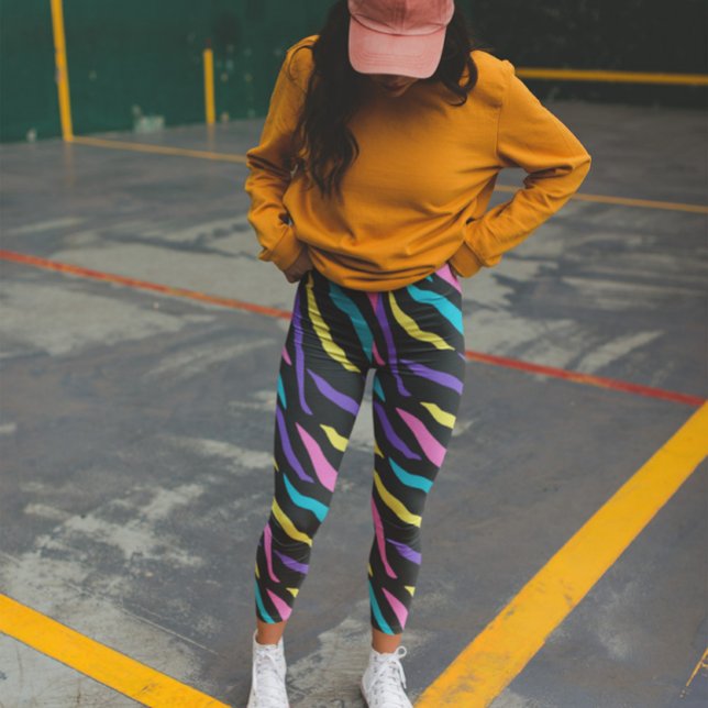 Leggings Motif animal sauvage coloré Zebra (Créateur téléchargé)