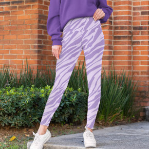 Leggings Motif animal sauvage Lilac Zebra