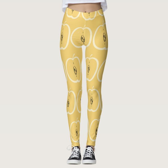 Leggings Motif Apple vintage : Fond d'écran. (Devant)