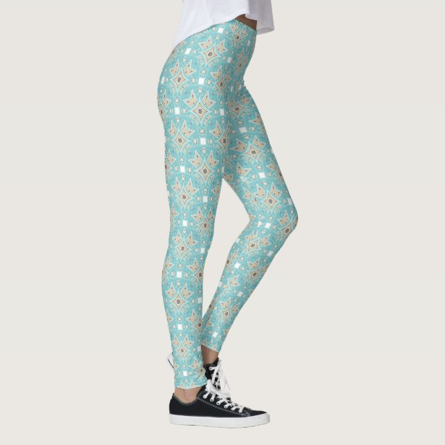 Leggings Motif Aqua Mandala (Droite)