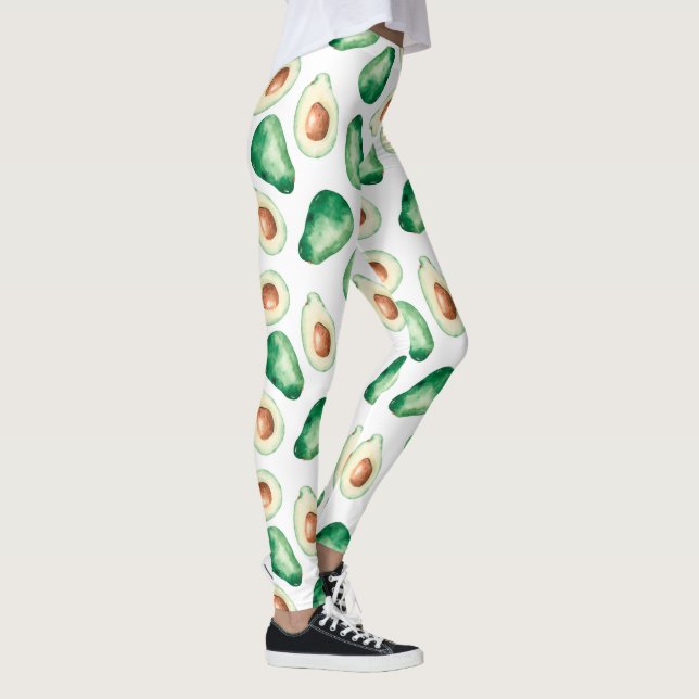 Leggings Motif Aquarelle Avocado (Droite)