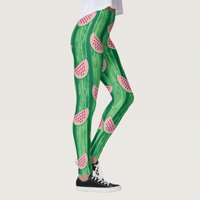 Leggings Motif aquarelle pastèque  (Droite)