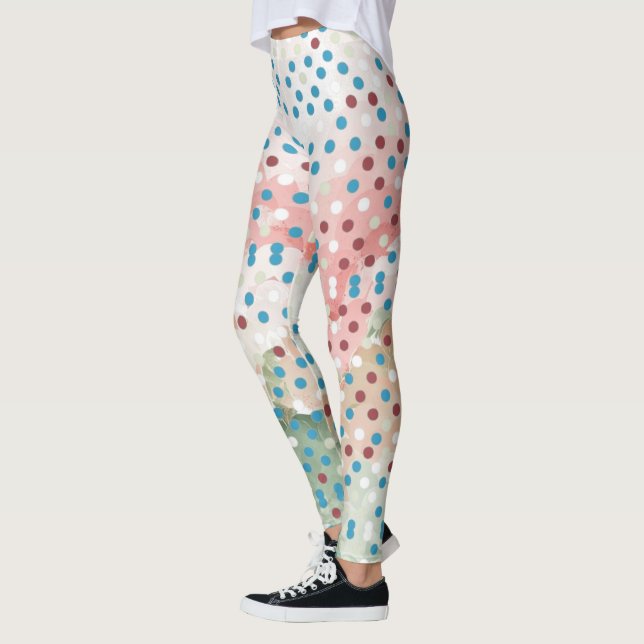 Leggings Motif arc-en-ciel à point Polka (Gauche)