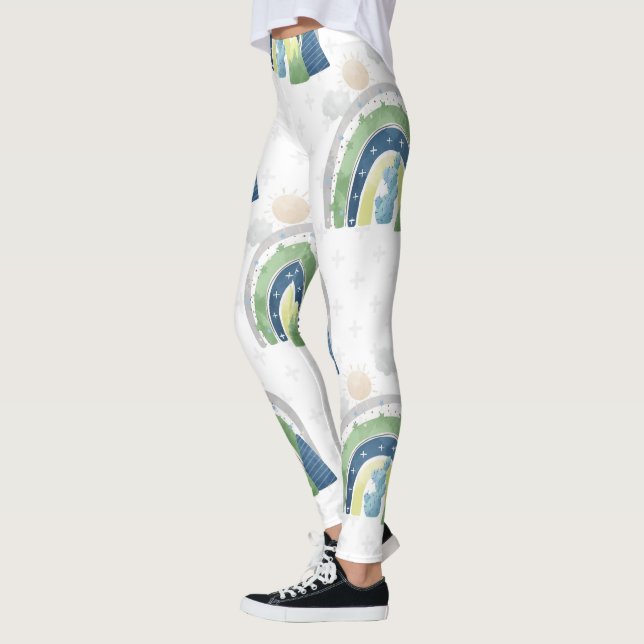 Leggings Motif arc-en-ciel aquarelle (Gauche)