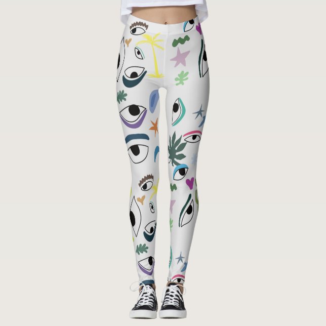 Leggings Motif artistique Abstrait (Devant)