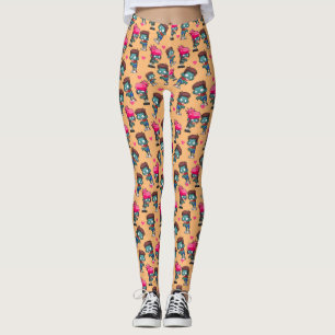 Leggings Motif avec de mignonnes filles Zombies, garçons et