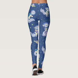 Leggings Motif Axolotl Spaceman