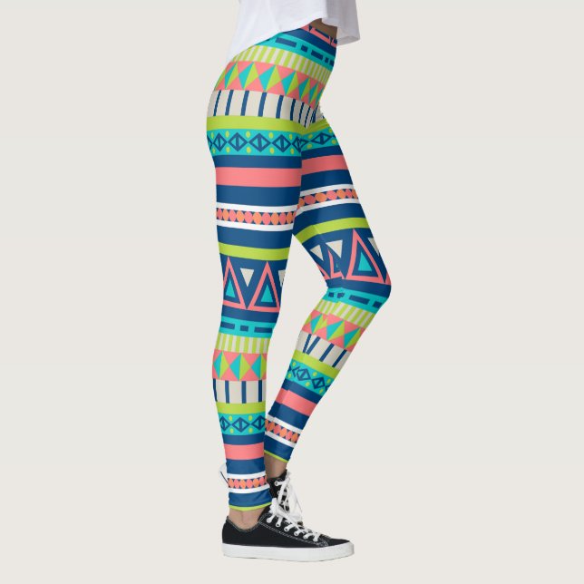 Leggings Motif aztèque dynamique (Droite)
