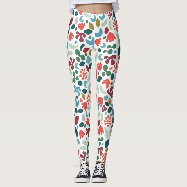 Leggings Motif biologique urbain Abstrait Couleur de chute  (Devant)
