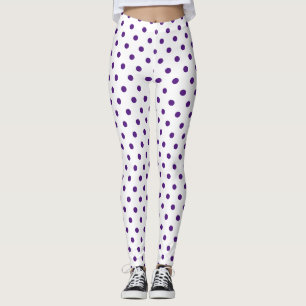 Leggings Motif blanc chic Polka Dot