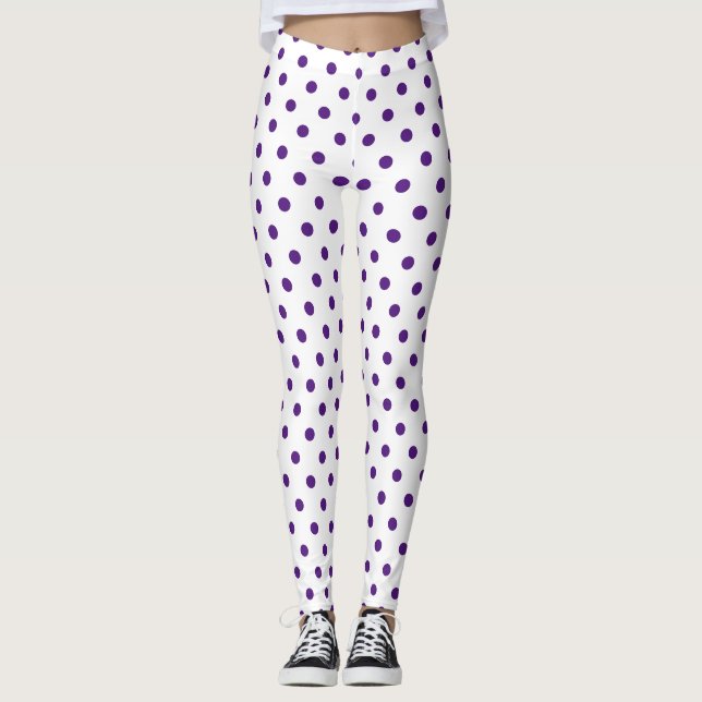Leggings Motif blanc chic Polka Dot (Devant)