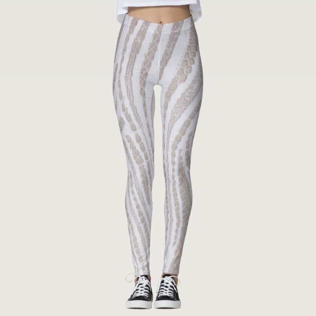 Leggings Motif blanc dentelle (Devant)