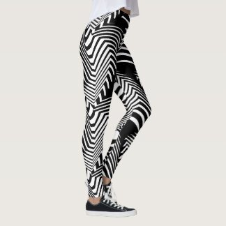 Leggings Motif blanc noir sauvage et fou de membre de la