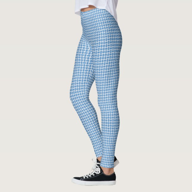 Leggings Motif Bleu Blanc (Gauche)