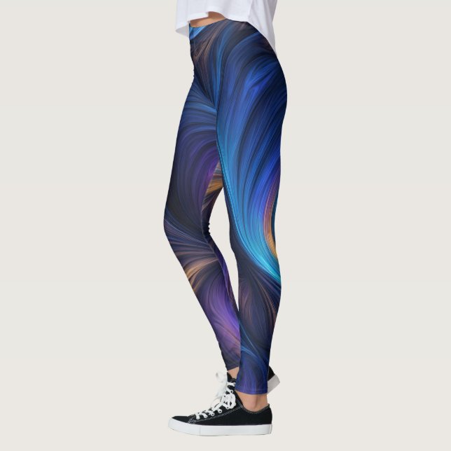 Leggings Motif bleu foncé (Gauche)