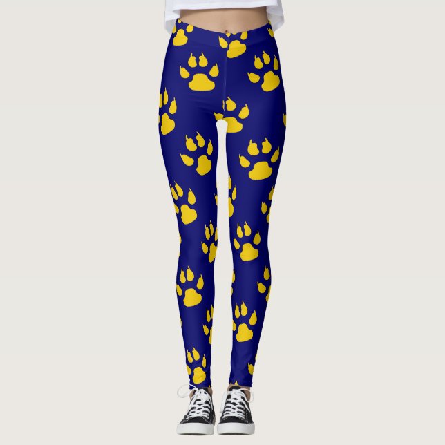 Leggings Motif bleu mou bleu marine (Devant)