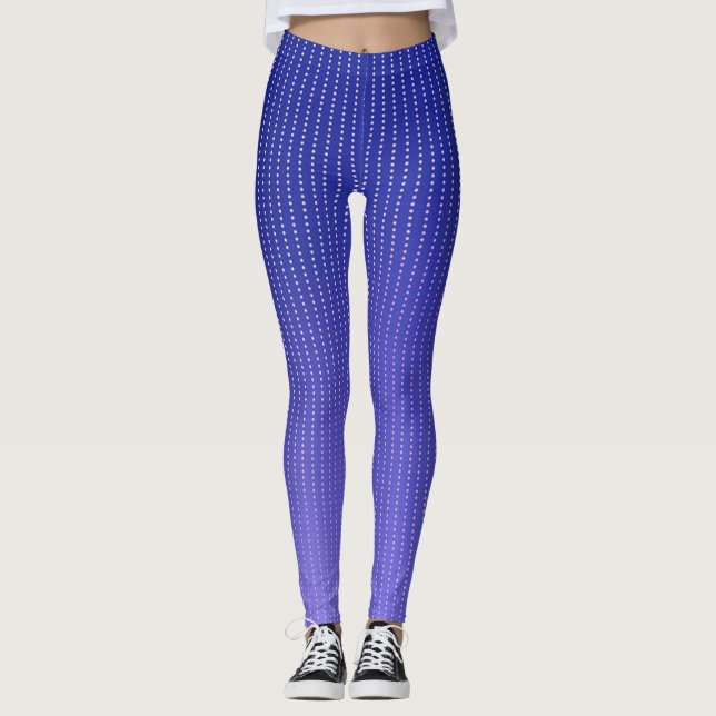 Leggings Motif bleu points blancs (Devant)