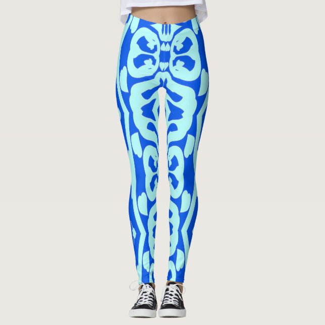 Leggings Motif bleu sarcelle sans couture "Ratti_Creative_A (Devant)