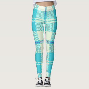 Leggings Motif bleu Tartan