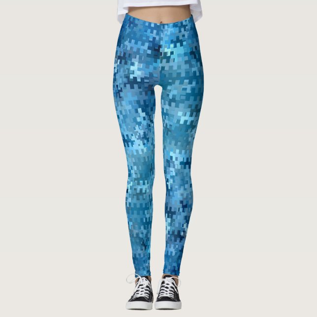 Leggings Motif bleu tendance (Devant)