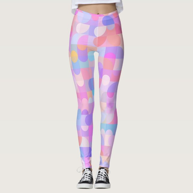 Leggings Motif bohème multicolore (Devant)
