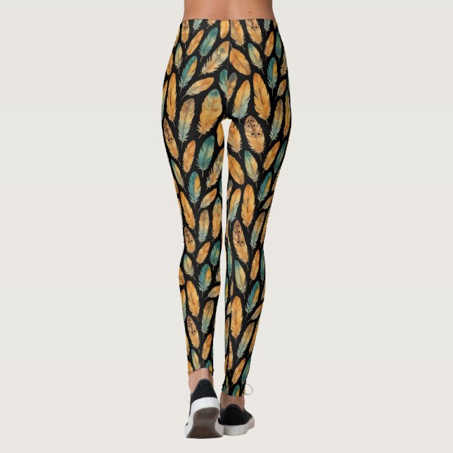 Leggings Motif Boho Feather (Dos)
