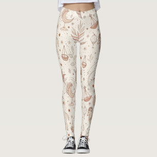 Leggings Motif botanique céleste (1)