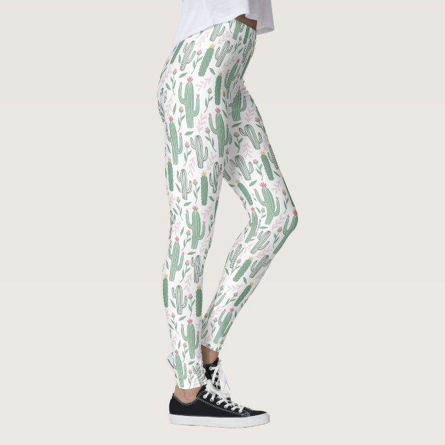 Leggings Motif botanique de Cactus (Droite)